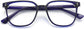 Regalia Square Blue Eyeglasses from ANRRI, closed view
