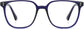 Regalia Square Blue Eyeglasses from ANRRI, front view