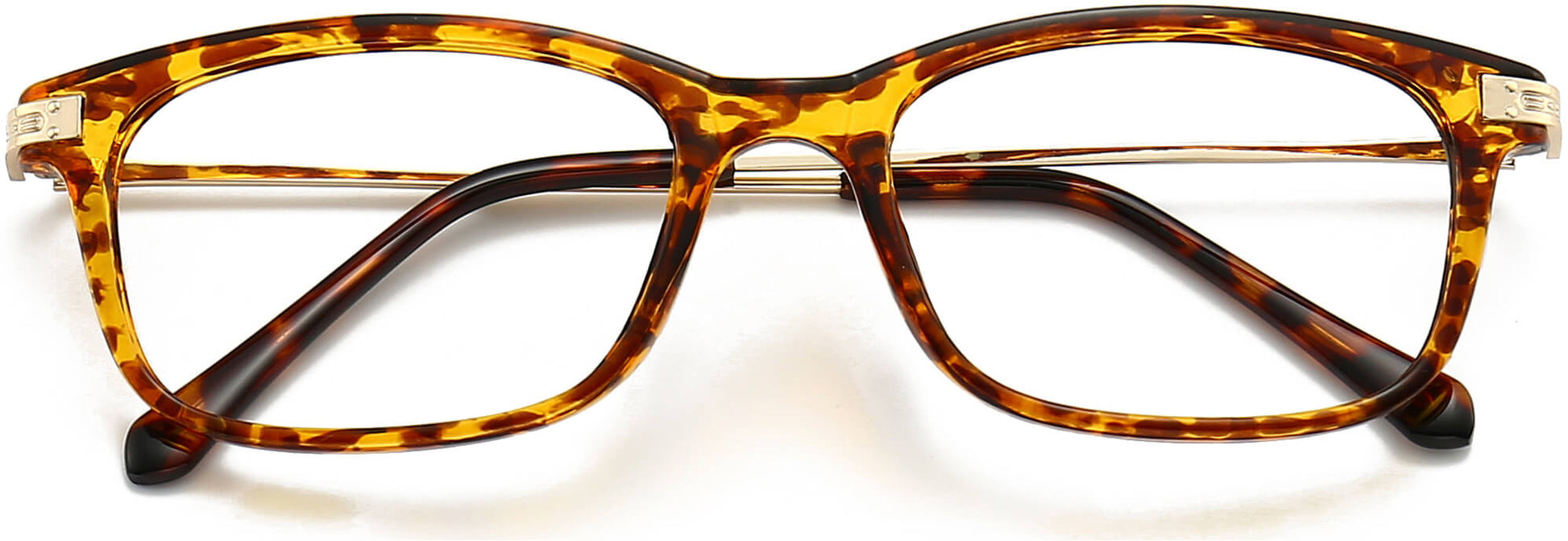 Remington Rectangle Tortoise Eyeglasses from ANRRI, closed view