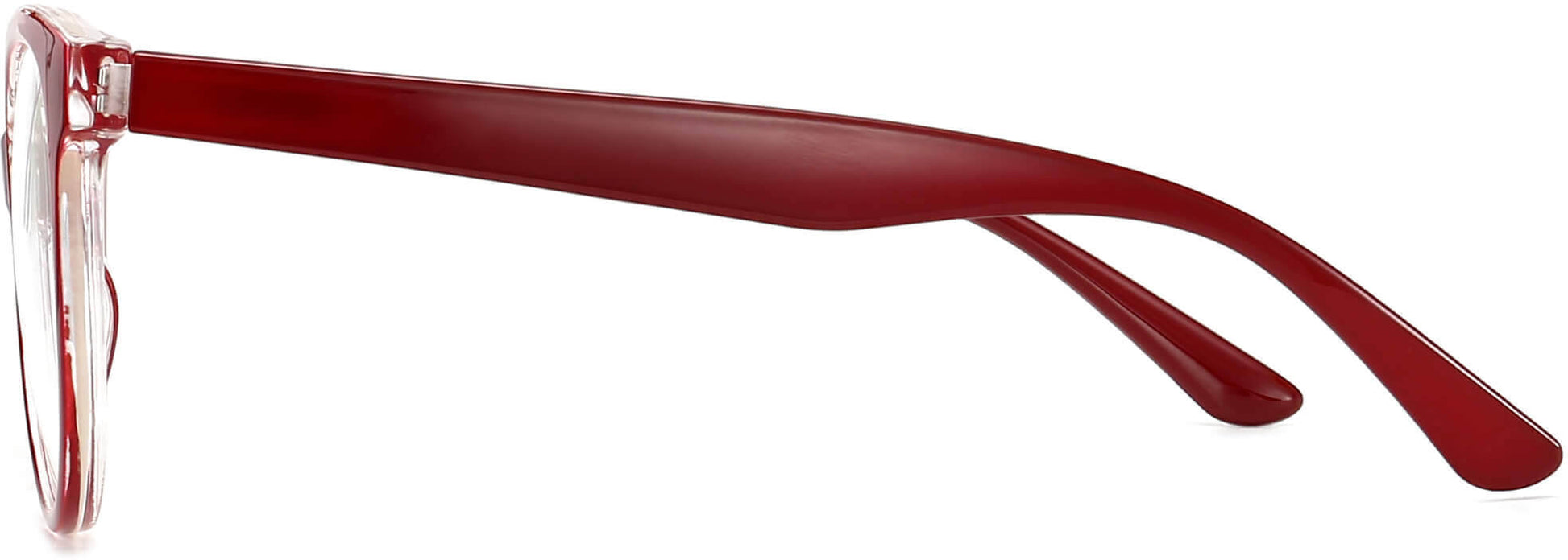 Remy Cateye Red Eyeglasses from ANRRI, side view