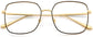 Renata Square Black Eyeglasses from ANRRI, closed view
