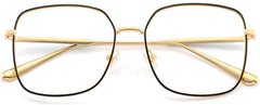 Renata Square Black Eyeglasses from ANRRI, closed view