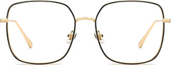 Renata Square Black Eyeglasses from ANRRI, front view