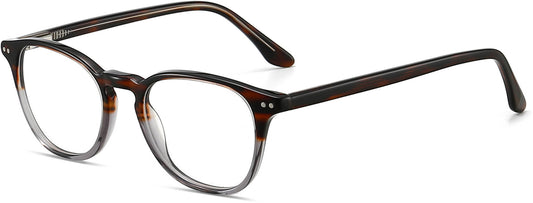 Reviro rectangle gradient leopard grain Eyeglasses from ANRRI, angle view