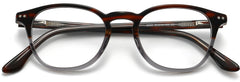 Reviro rectangle gradient leopard grain Eyeglasses from ANRRI, closed view