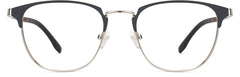 Ricky Browline Black Eyeglasses from ANRRI, front view