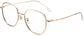 Riley Geometric Gold Eyeglasses from ANRRI, angle view