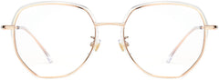 Riley Geometric Gold Eyeglasses from ANRRI, front view