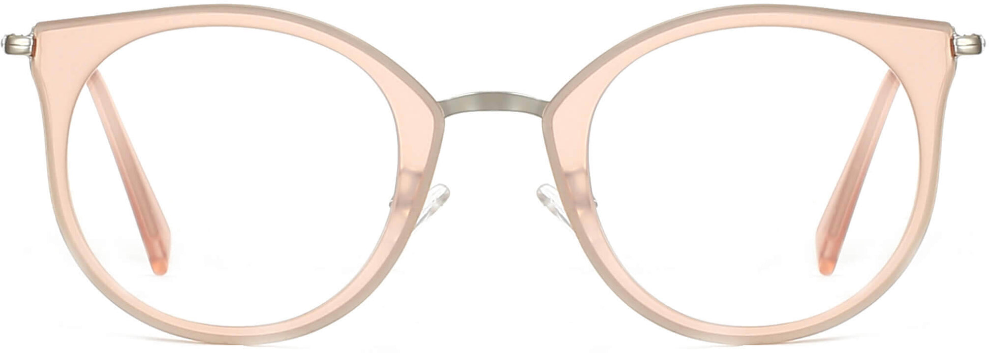 Rita Round Pink Eyeglasses from ANRRI, front view