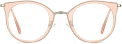 Rita Round Pink Eyeglasses from ANRRI, front view