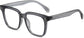 River Square Gray Eyeglasses from ANRRI, angle view