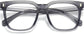 River Square Gray Eyeglasses from ANRRI, closed view