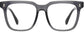 River Square Gray Eyeglasses from ANRRI, front view