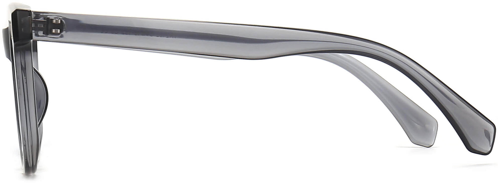 River Square Gray Eyeglasses from ANRRI, side view