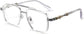 Roberto Square Clear Eyeglasses from ANRRI, angle view