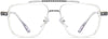 Roberto Square Clear Eyeglasses from ANRRI, front view