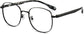 Rocco Square Black Eyeglasses from ANRRI, angle view