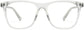 Rodrigo Square Clear Eyeglasses from ANRRI, front view
