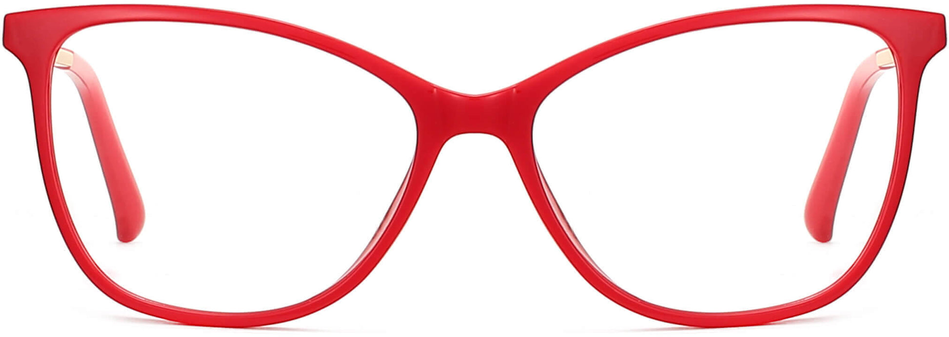 Roella Cateye Red Eyeglasses from ANRRI, front view