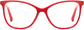 Roella Cateye Red Eyeglasses from ANRRI, front view