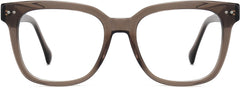 Roger Square Gray Eyeglasses from ANRRI, front view