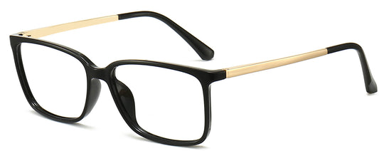 Ronald Square Black Gold Eyeglasses from ANRRI
