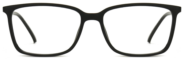 Ronald Square Black Silver Eyeglasses from ANRRI