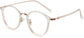 Rory Round Gold Eyeglasses from ANRRI, angle view
