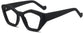 Rosalia Cateye Black Eyeglasses from ANRRI, angle view