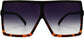 Rowan Black Plastic Sunglasses from ANRRI, front view