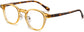 Ruben Round Yellow Eyeglasses from ANRRI, angle view