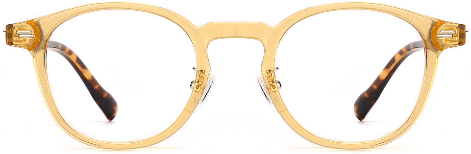 Ruben Round Yellow Eyeglasses from ANRRI, front view