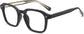 Ruth Square Black Eyeglasses from ANRRI, angle view