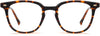 Ryann Round Tortoise Eyeglasses from ANRRI, front view