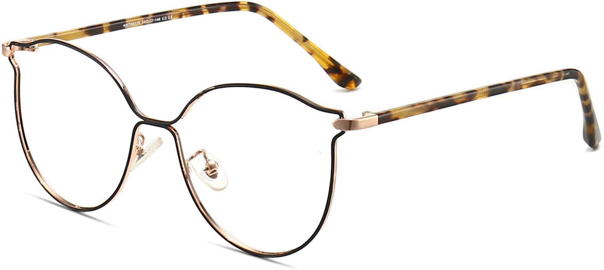 Ryleigh Cateye Black Eyeglasses from ANRRI, angle view