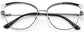 Rylie Cateye Silver Eyeglasses from ANRRI, closed view