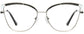 Rylie Cateye Silver Eyeglasses from ANRRI, front view