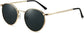 Sadie Gold Gray Stainless steel Sunglasses from ANRRI
