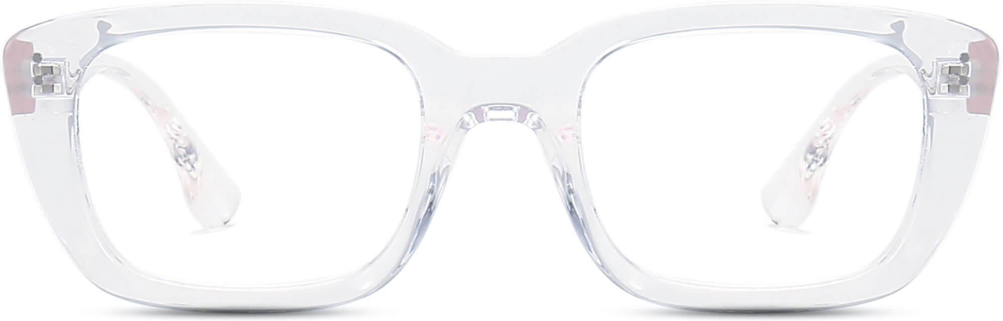 Sage Rectangle Clear Eyeglasses from ANRRI, front view