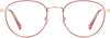 Saige Round Red Eyeglasses from ANRRI, front view
