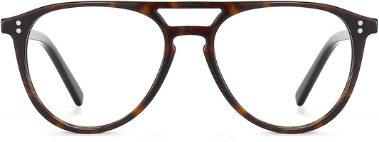 Saint Aviator Tortoise Eyeglasses from ANRRI, front view