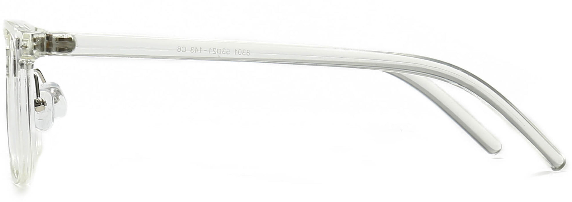 Samir Square Clear Eyeglasses from ANRRI, side view