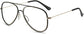 Samson Aviator Black Eyeglasses from ANRRI, angle view