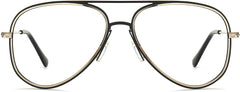 Samson Aviator Black Eyeglasses from ANRRI, front view