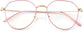 Sana Pink Metal Eyeglasses from ANRRI, closed View