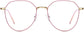 Sana Pink Metal Eyeglasses from ANRRI, Front View
