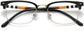 Santana Browline Black Eyeglasses from ANRRI, closed view