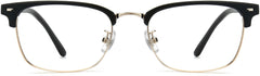 Santana Browline Black Eyeglasses from ANRRI, front view
