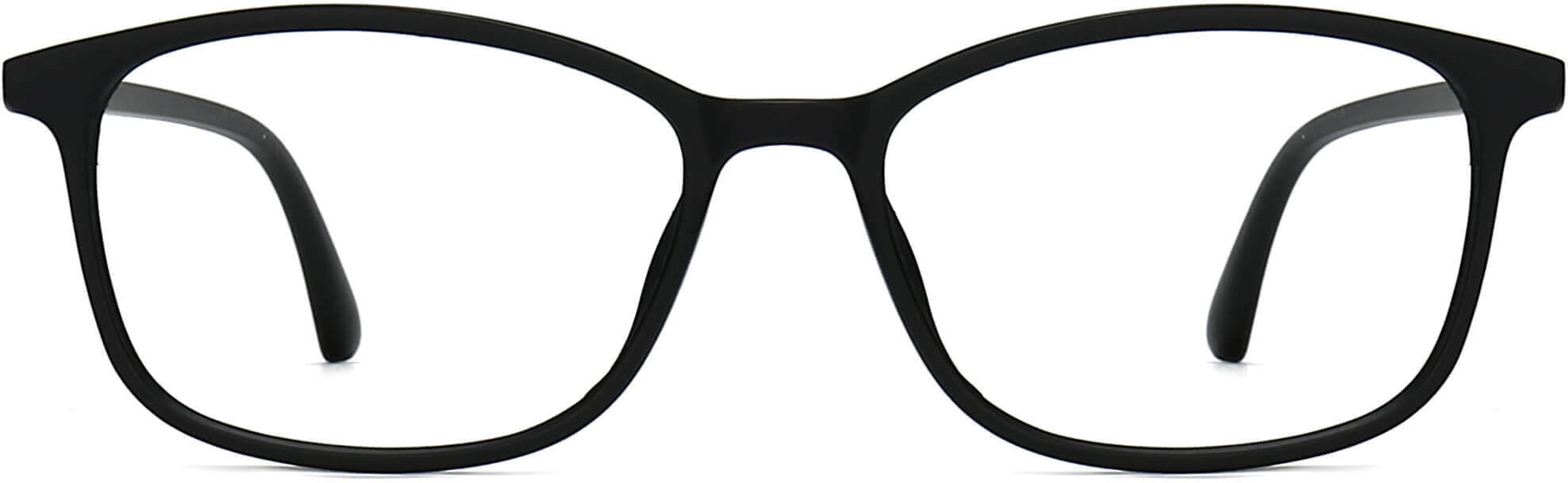 Santiago Square Black Eyeglasses from ANRRI, front view