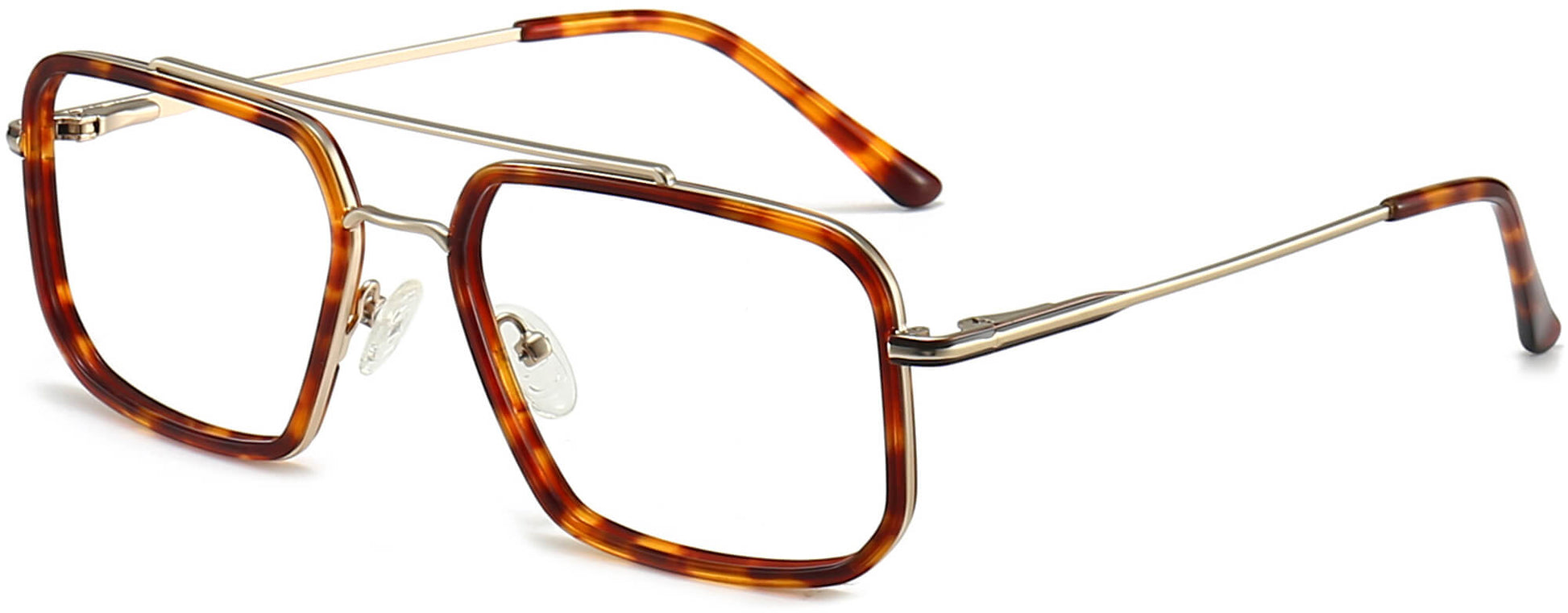 Saul Square Tortoise Eyeglasses from ANRRI, angle view